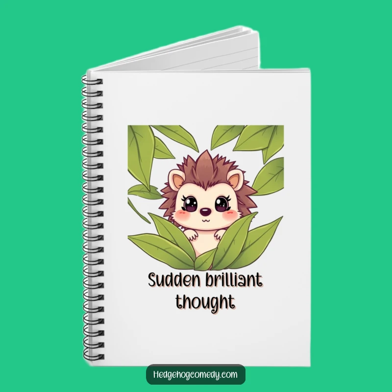 Funny Hedgehog Surprise Notebook: Hilarious Peeking Leaves Journal, Perfect Gift for Notes