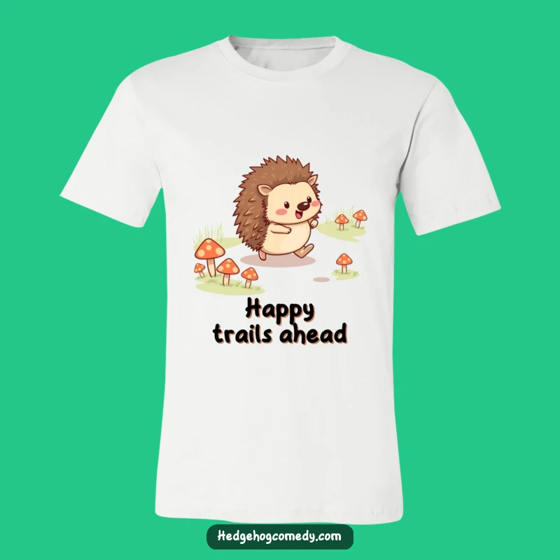 Funny Hedgehog Skipping T-Shirt: Walk Through Life Hilariously