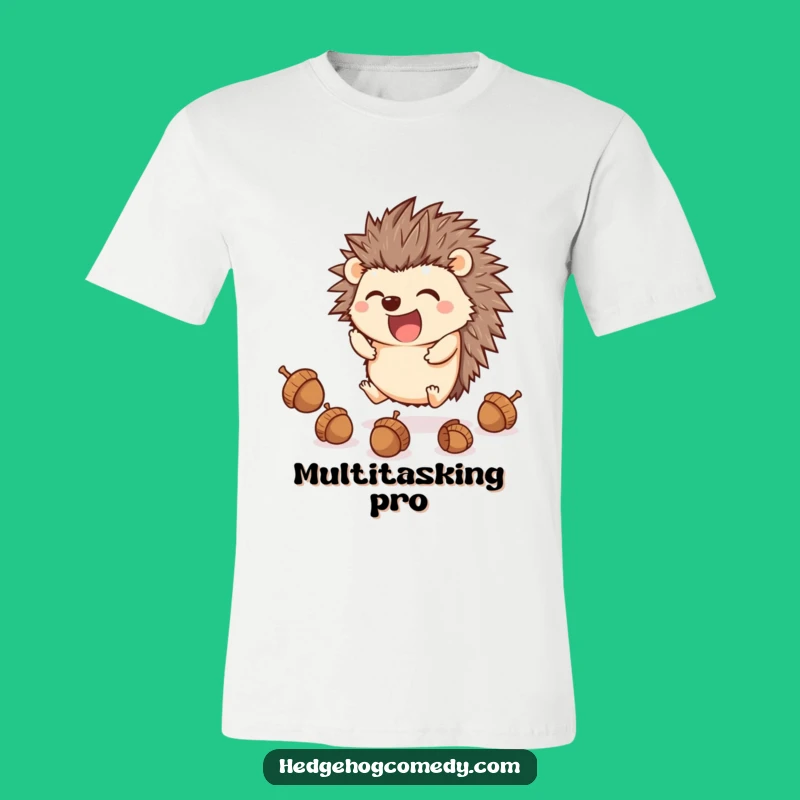 Funny Juggling Hedgehog T-Shirt: Kawaii Animal Skill Humor, A Hilarious Gift for Acorn Collectors
