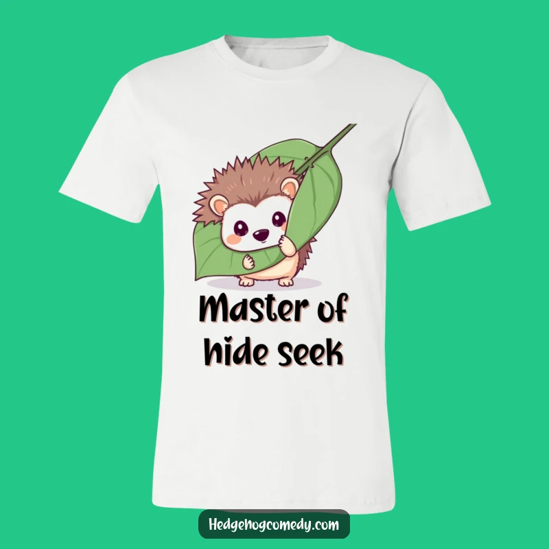 Funny Mischievous Hedgehog T-Shirt: Hide and Seek in Hilarious Style