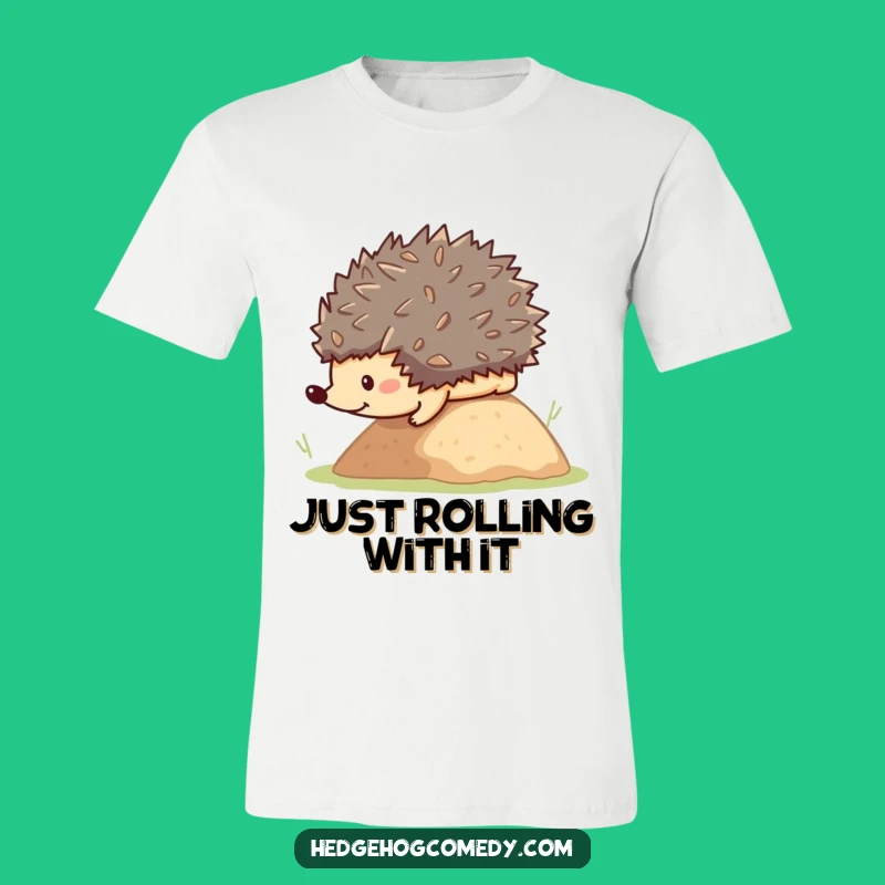 Funny Rolling Hedgehog T-Shirt: Kawaii Animal Humor Apparel, A Hilarious Gift for Cute Enthusiasts