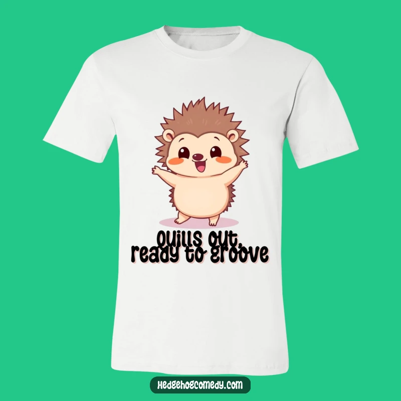 Funny Kawaii Hedgehog Dance T-Shirt - Silly Quills Wiggle Tee Gift