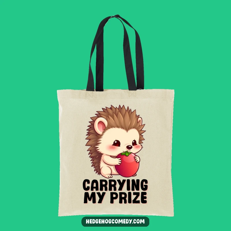 Funny Timid Hedgehog Tote Bag - Carry Your Treasures with Shyness