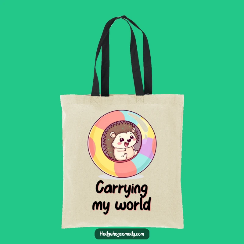 Funny Kawaii Hedgehog Rolling Tote Bag: Adventure Shopping Gift