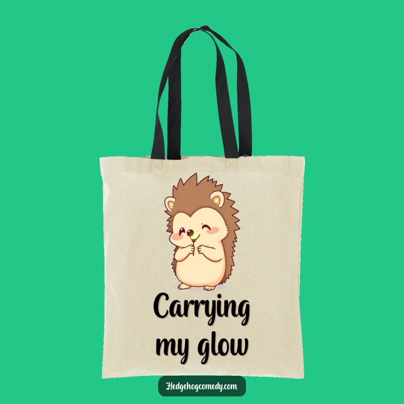 Funny Hedgehog Firefly Tote Bag: Carry the Magic, Hilarious Gift!
