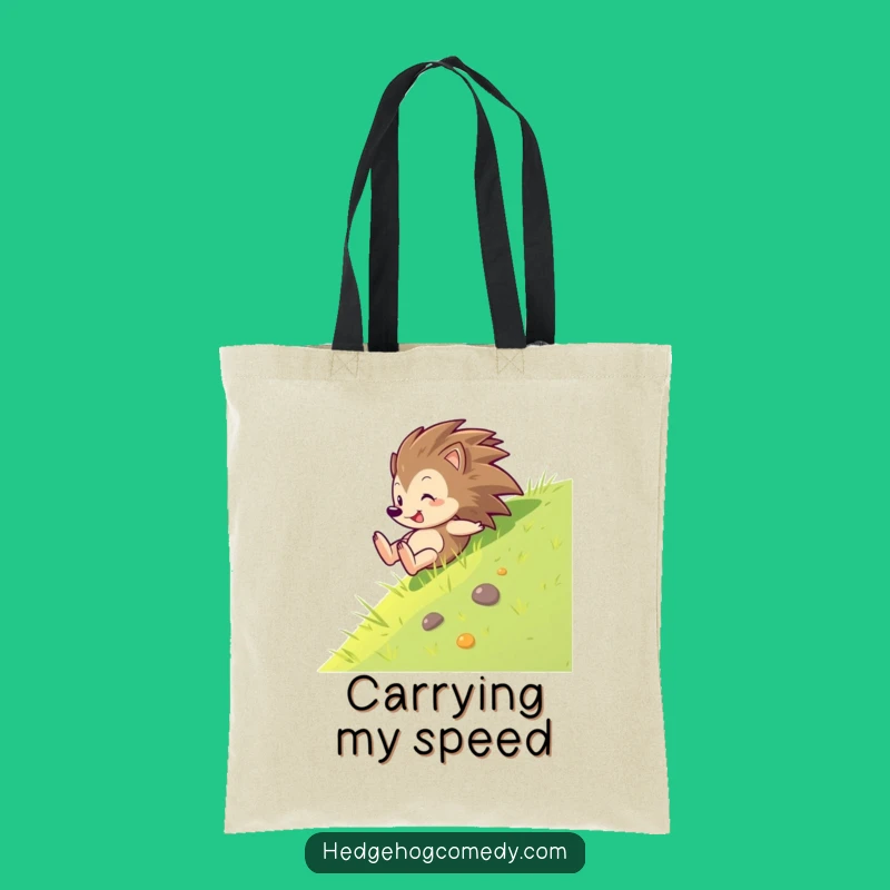 Funny Hedgehog Sliding Tote Bag: Carry Your Fun, Hilarious Gift!