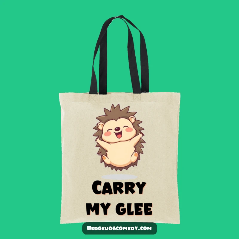 Funny Joyful Hedgehog Tote Bag - Carry Your Happiness Everywhere