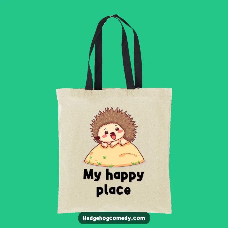 Funny Rolling Hedgehog Tote Bag: Spiny Joyful Carry-all, Perfect Gift for Shoppers