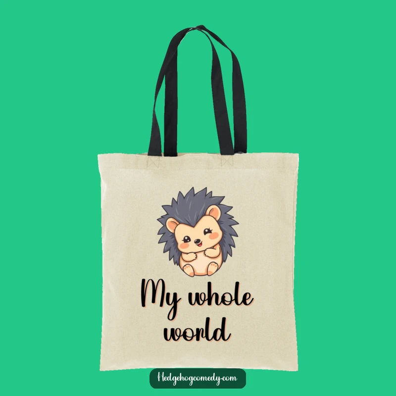 Funny Hedgehog Ball Tote Bag: Cute Round Hedgehog - Carry Your Fun Gift